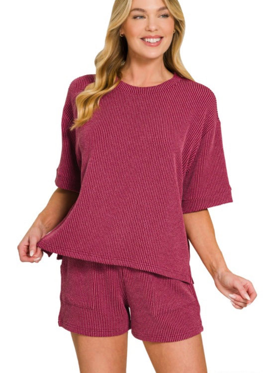 Kiana ribbed set