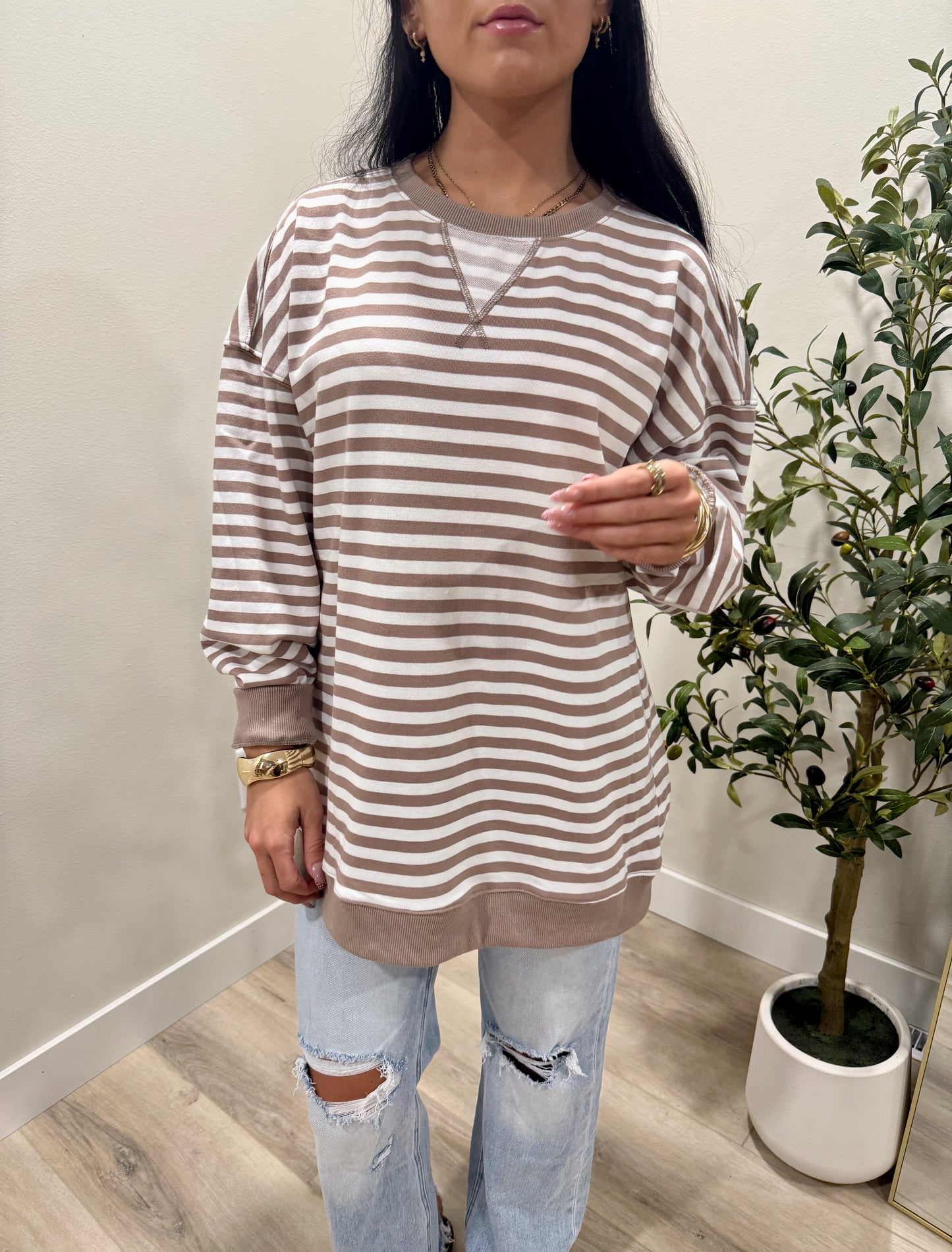 Kaida Striped Crew Neck