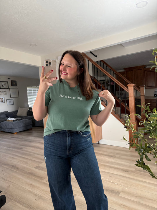 Sienna "He's Farming" tee shirt