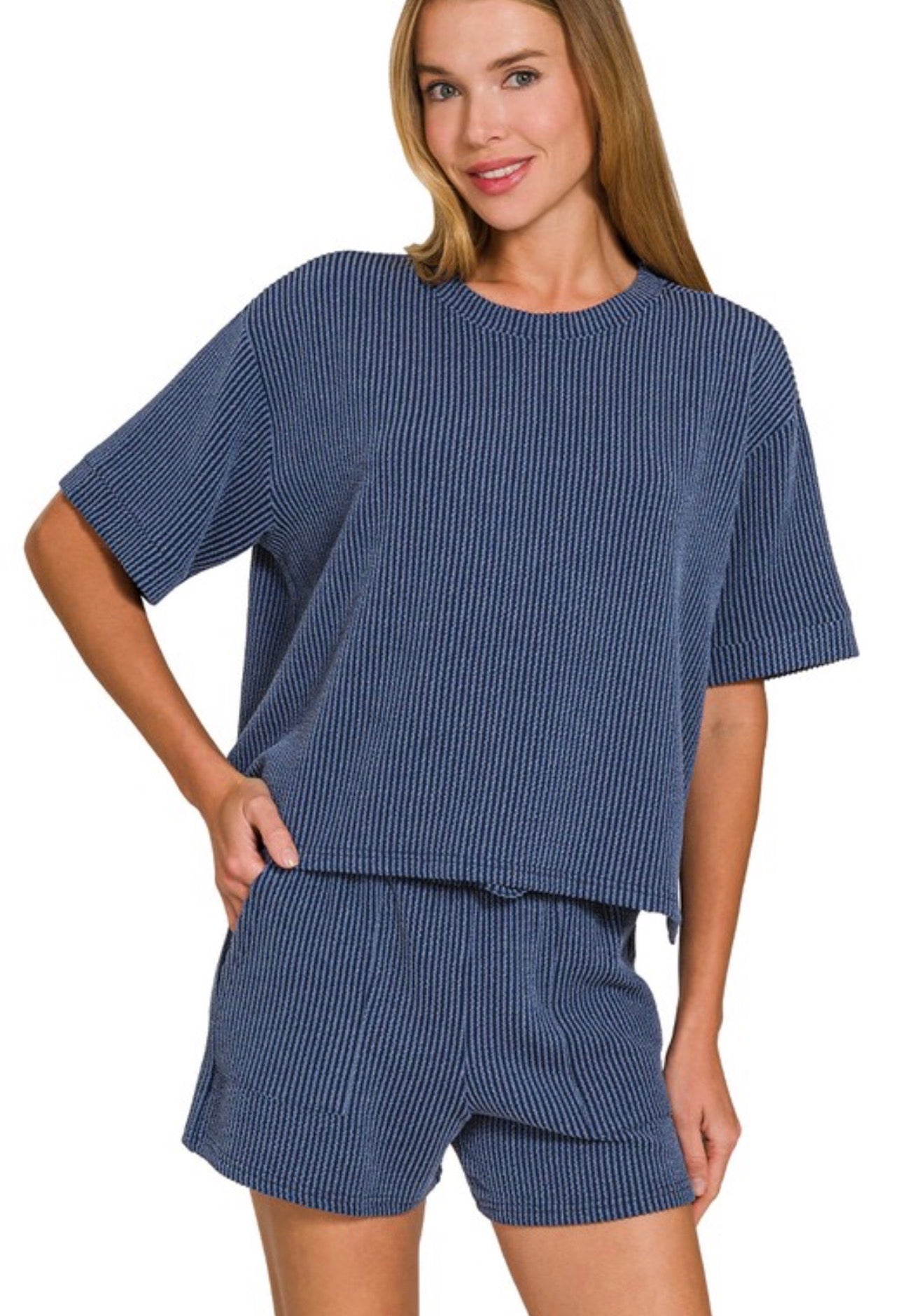 Kiana ribbed set