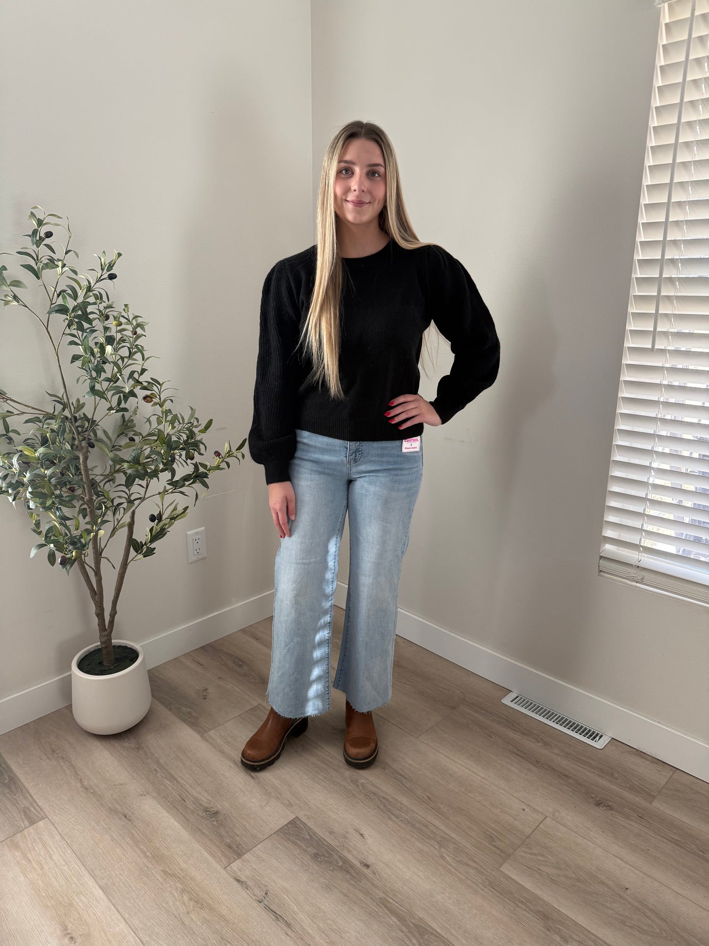 Jenna balloon Sleeve Sweater