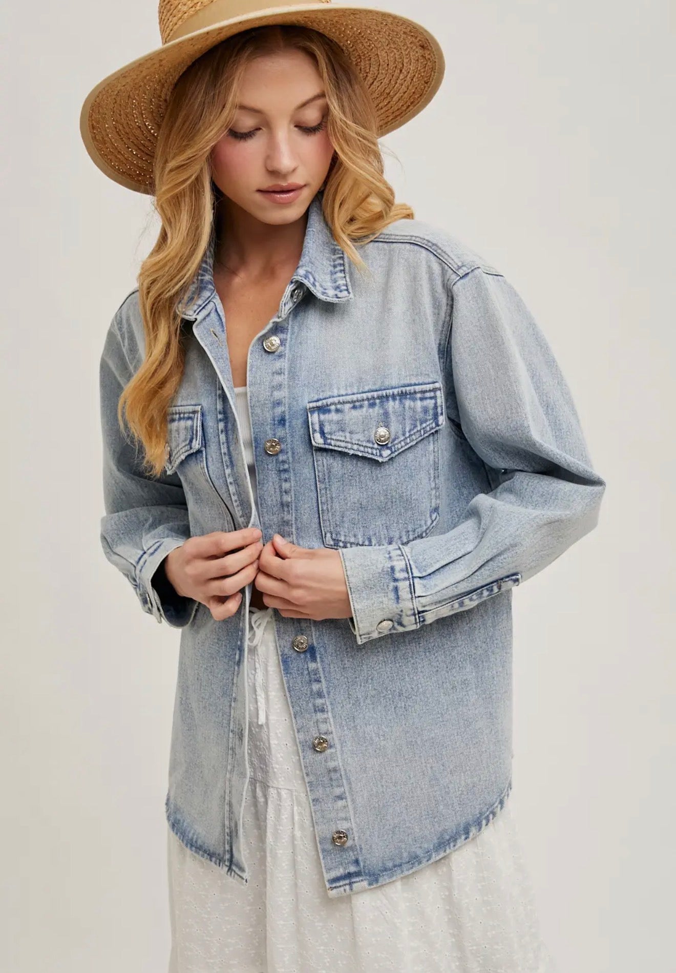 Washed denim jacket