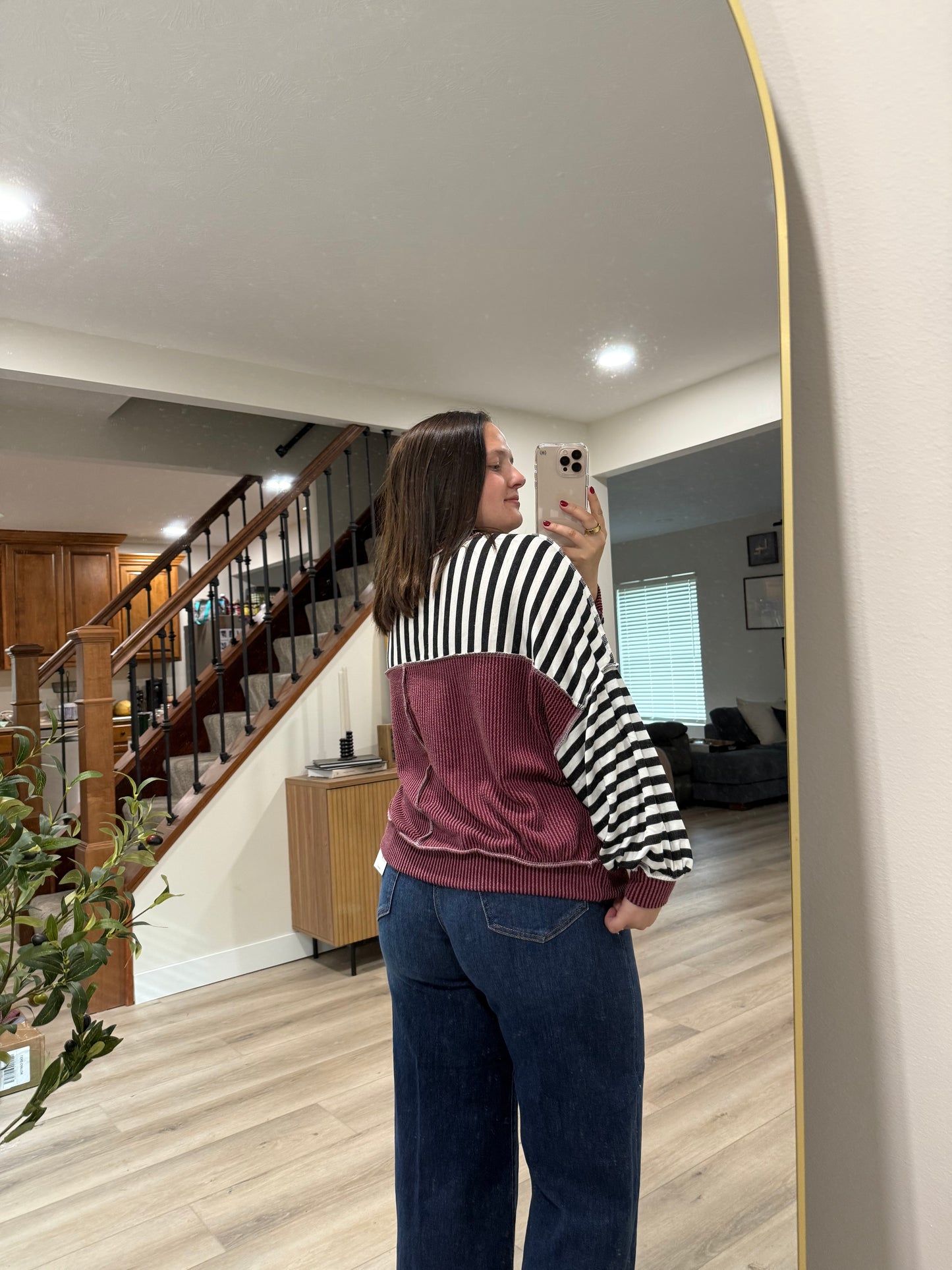 Violet Striped Pullover