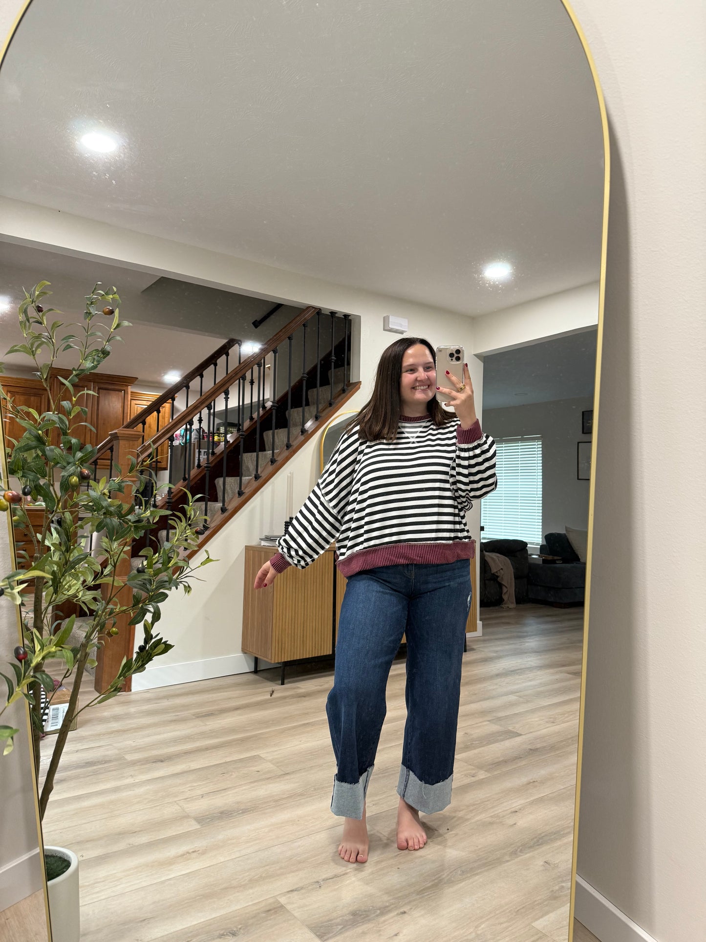 Violet Striped Pullover