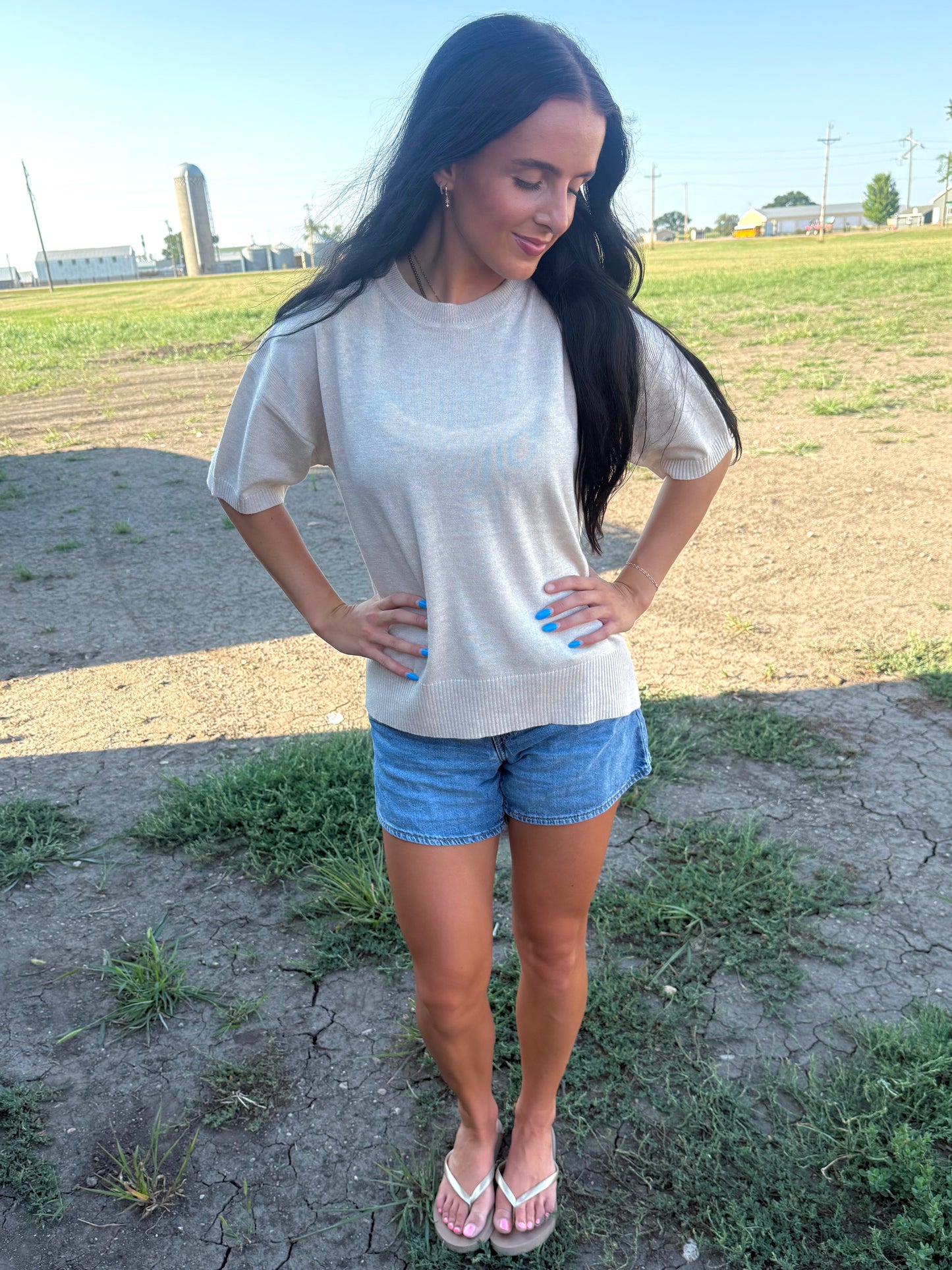 Knit blouse