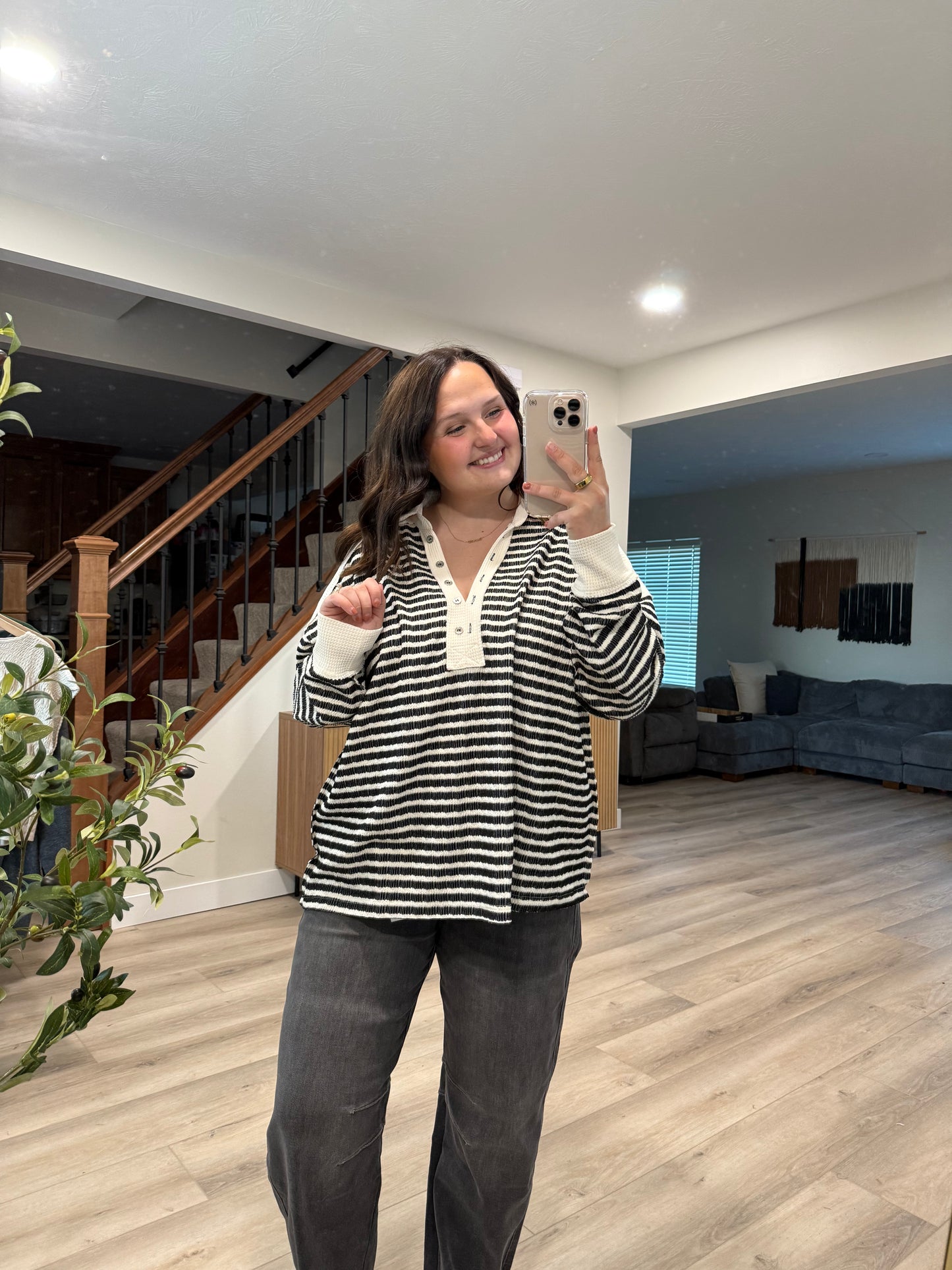 Tallulah oversized stripe long sleeve