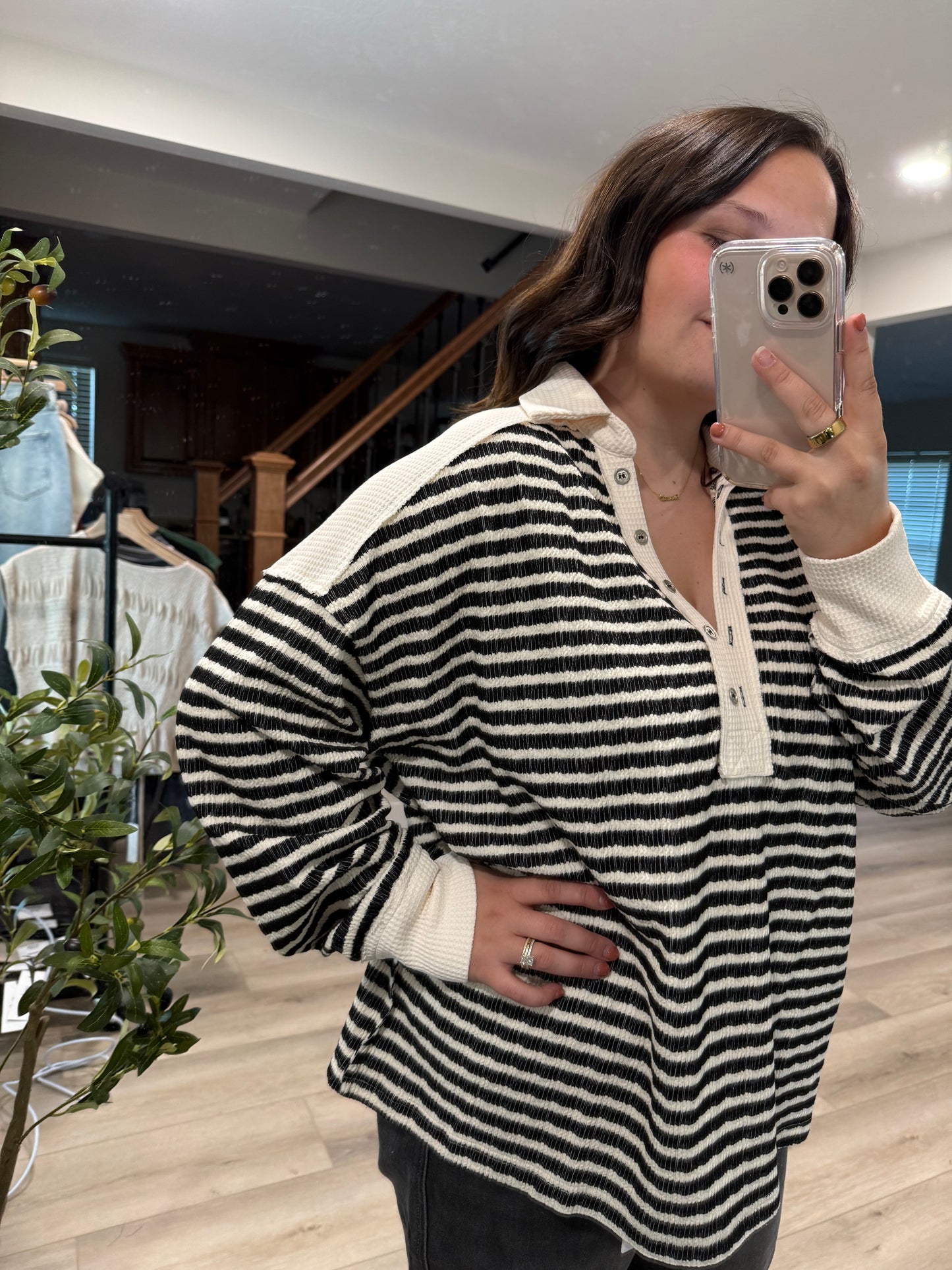 Tallulah oversized stripe long sleeve