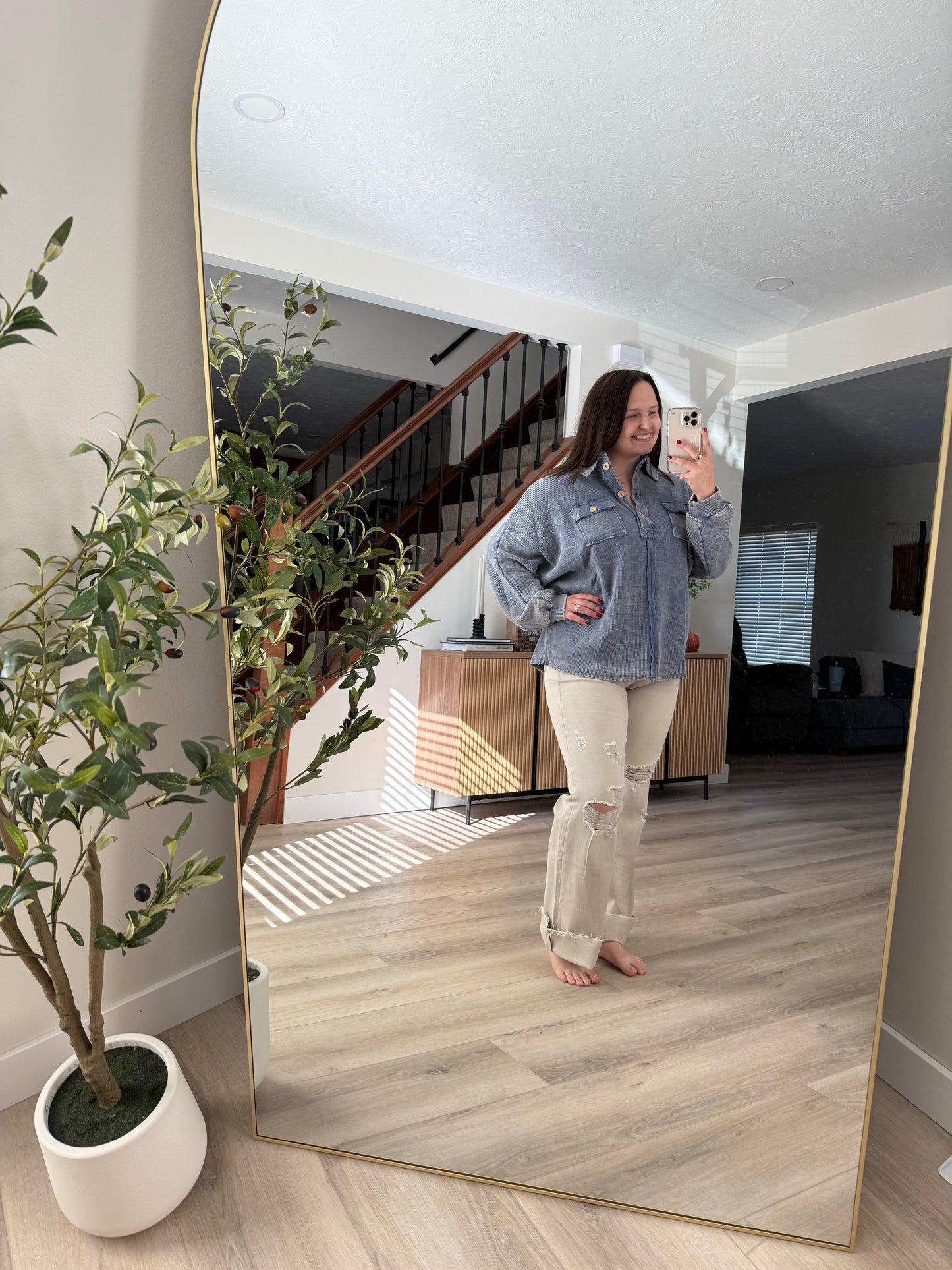 Briar mineral wash henley pullover