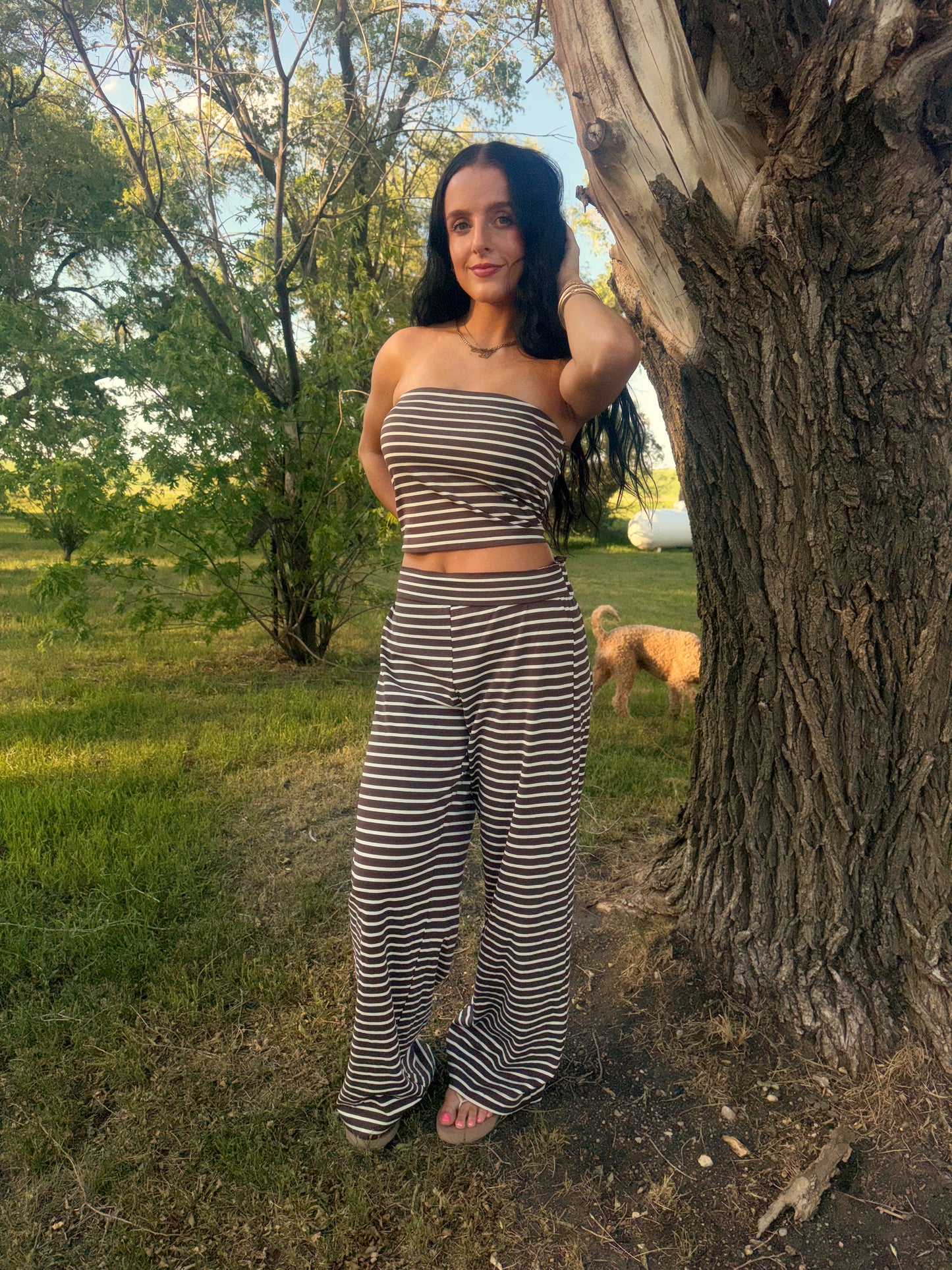 Hannah striped set