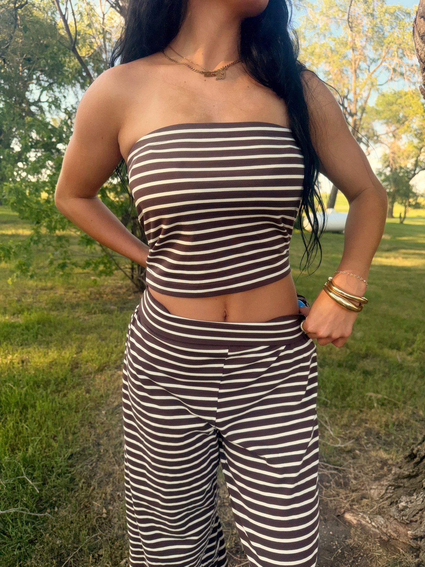 Hannah striped set